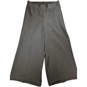 Adrianna Papell Olive Culotte Wide Leg Crop Pants Womens L Quiet Luxury Resort